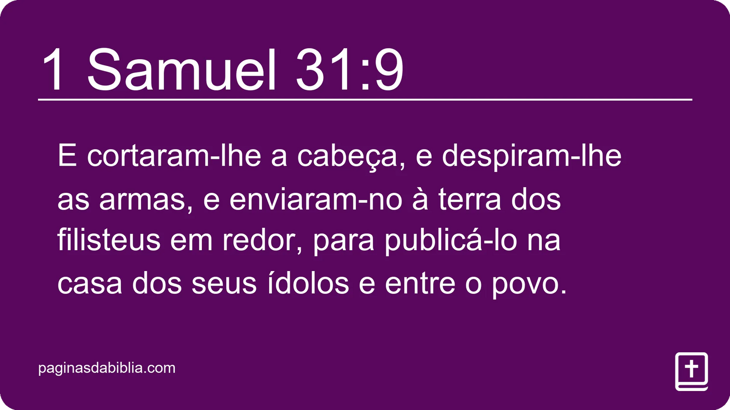 1 Samuel 31:9