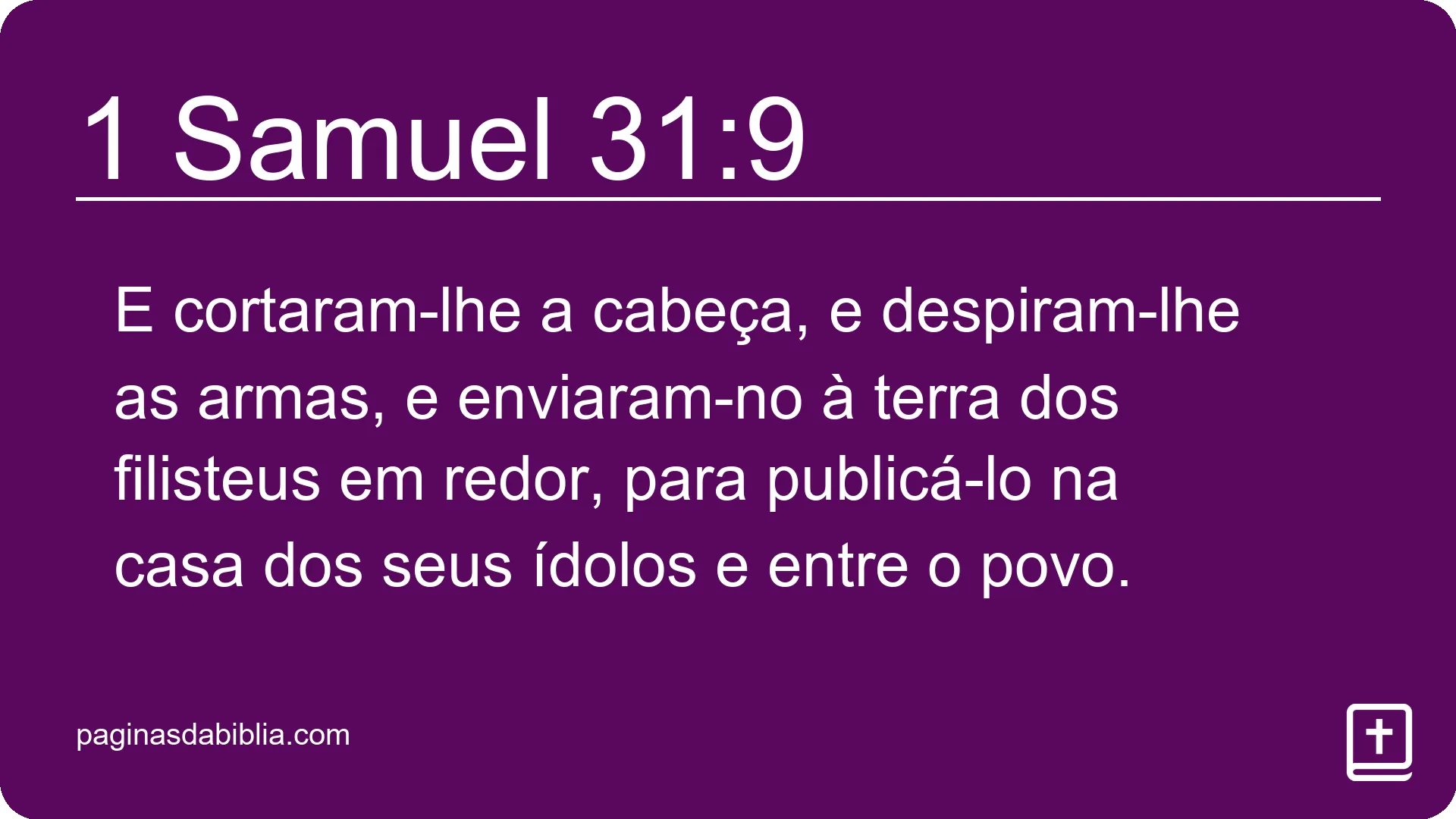 1 Samuel 31:9