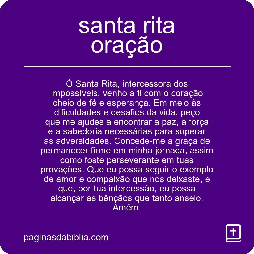 santa rita oração