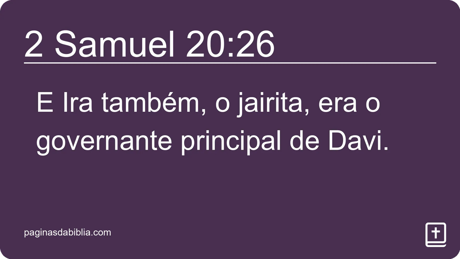 2 Samuel 20:26