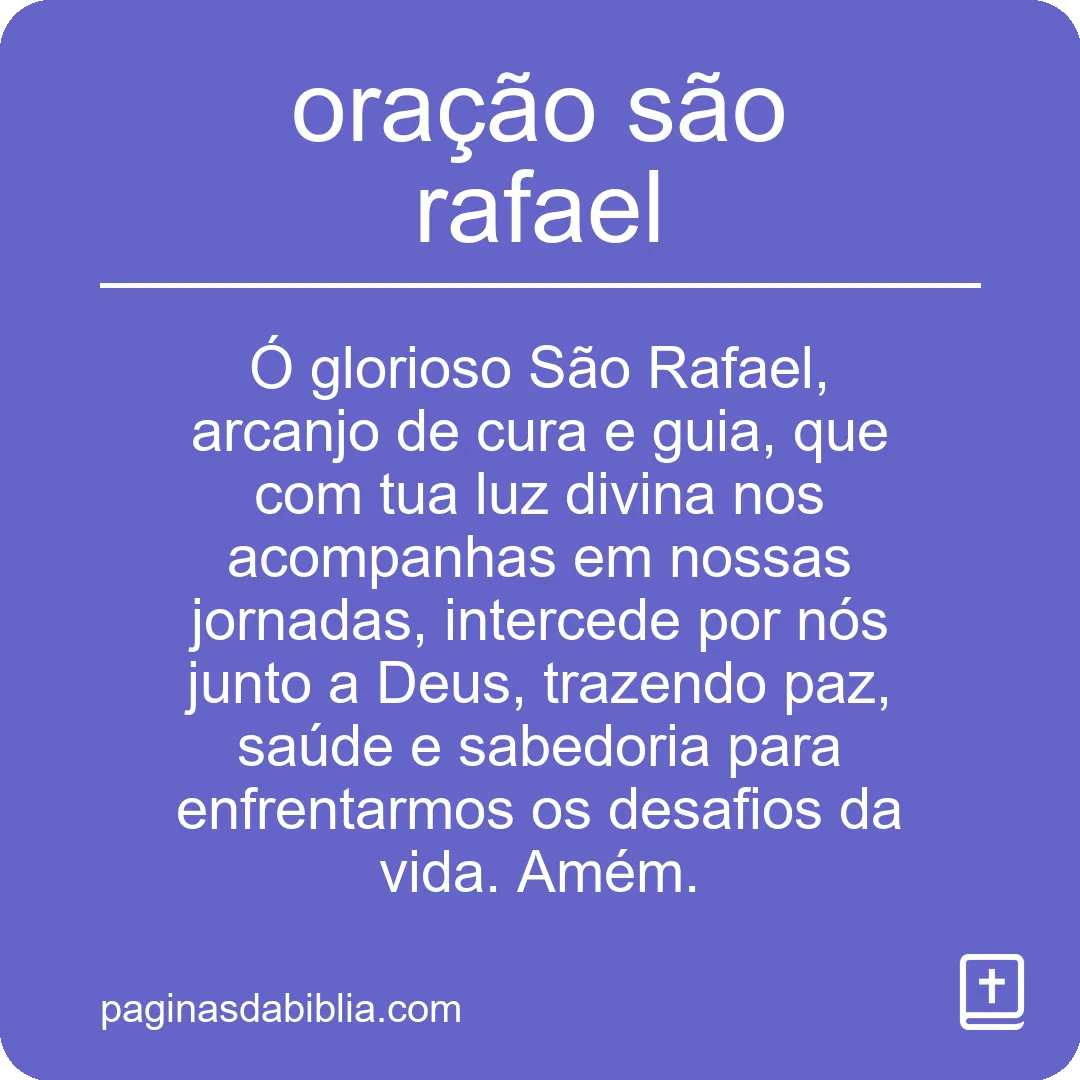 oração são rafael