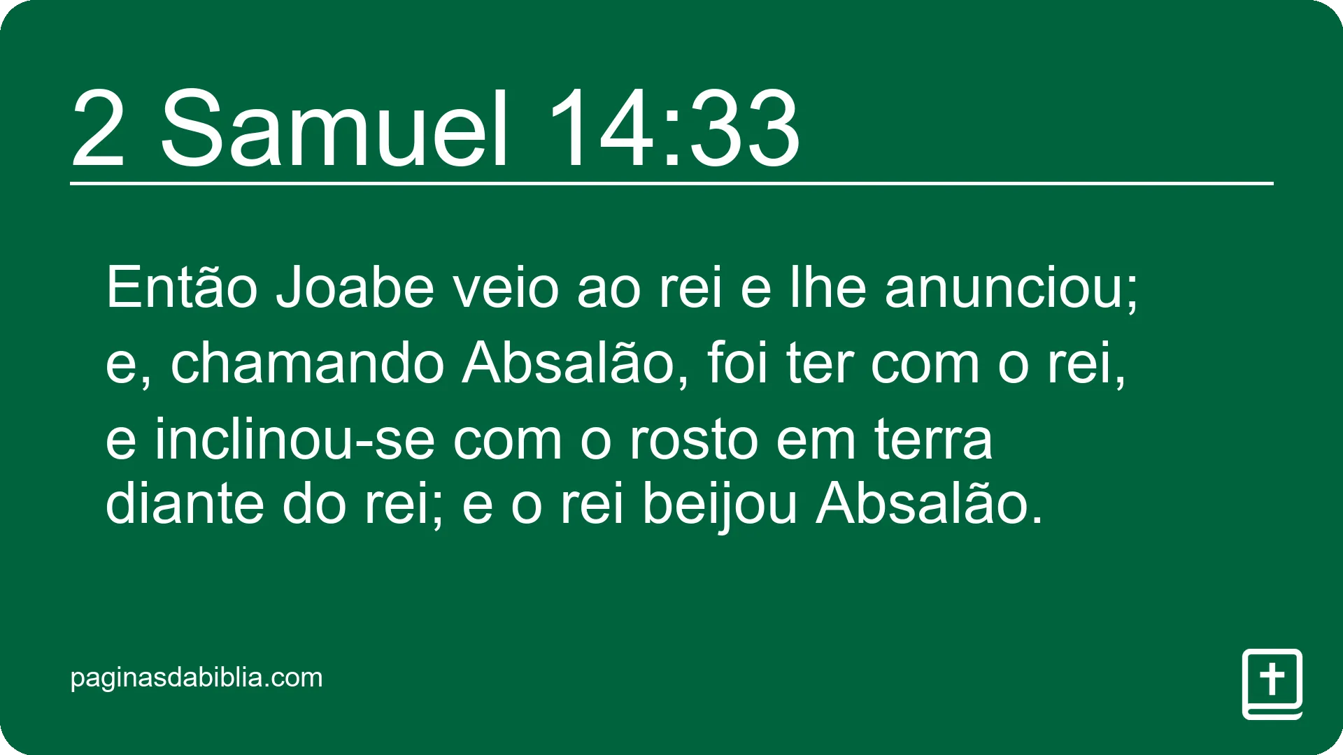 2 Samuel 14:33