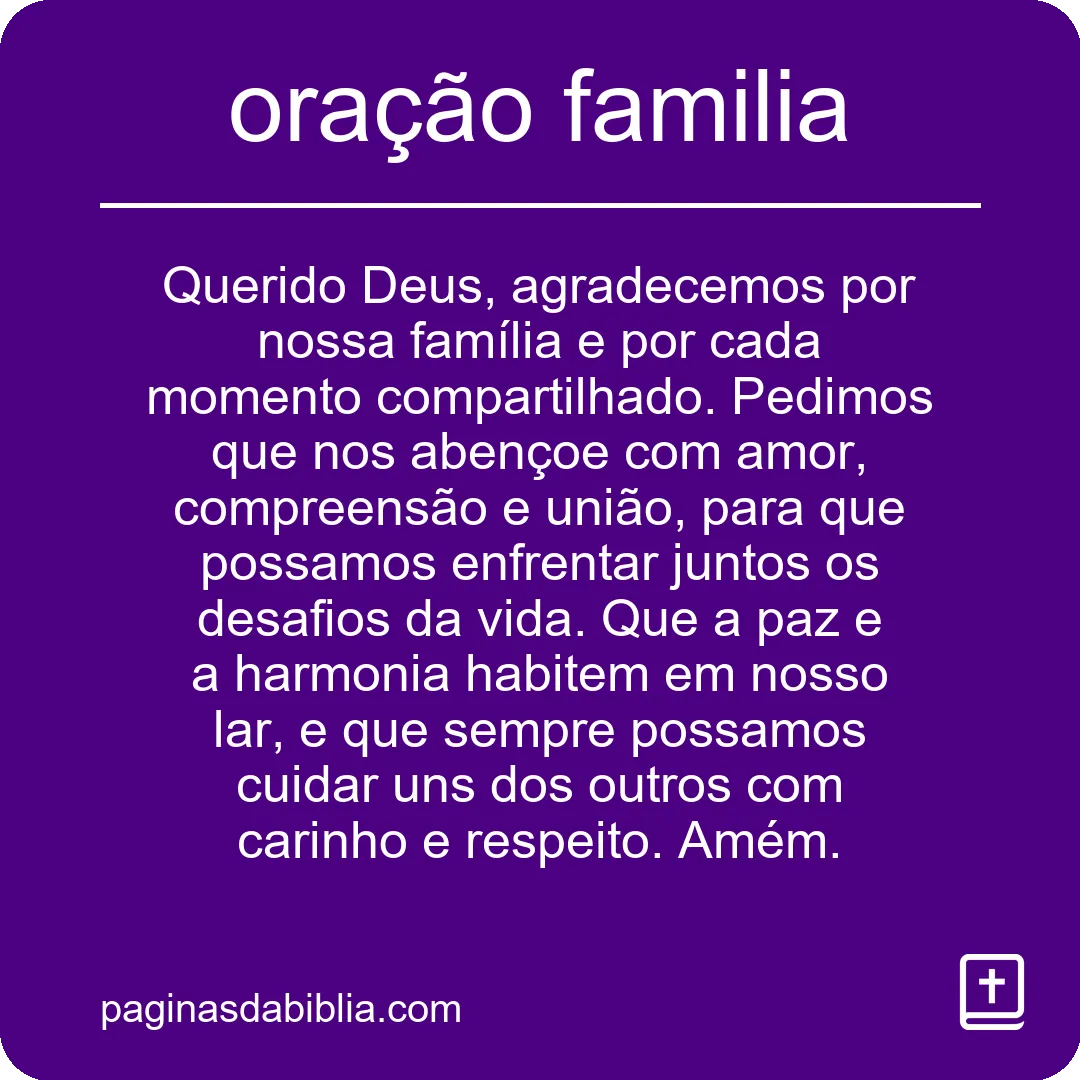 oração familia