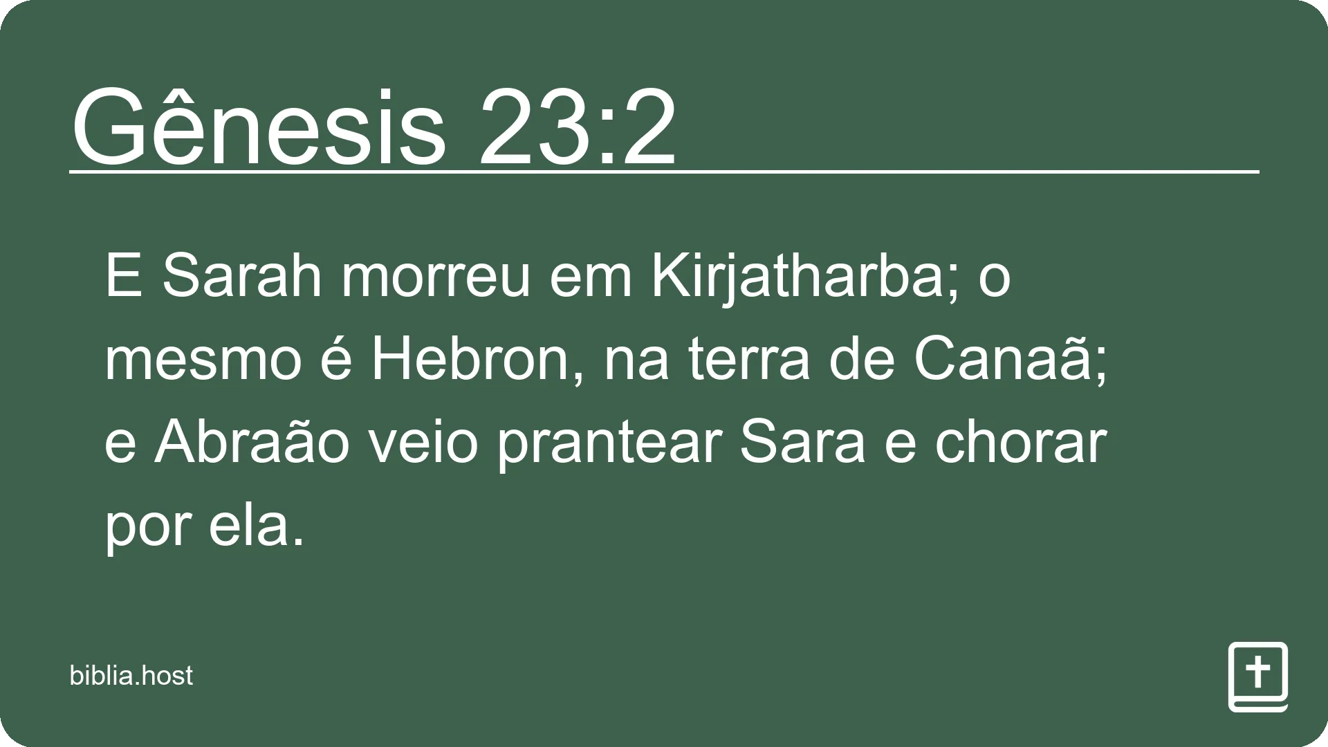 Gênesis 23:2