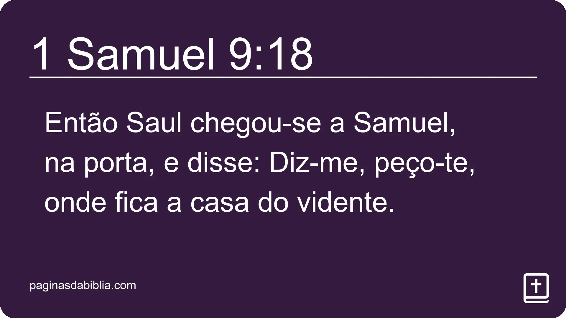 1 Samuel 9:18