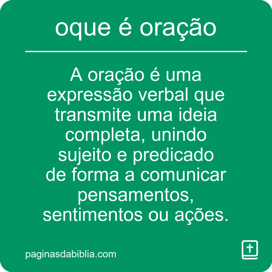 oque é oração