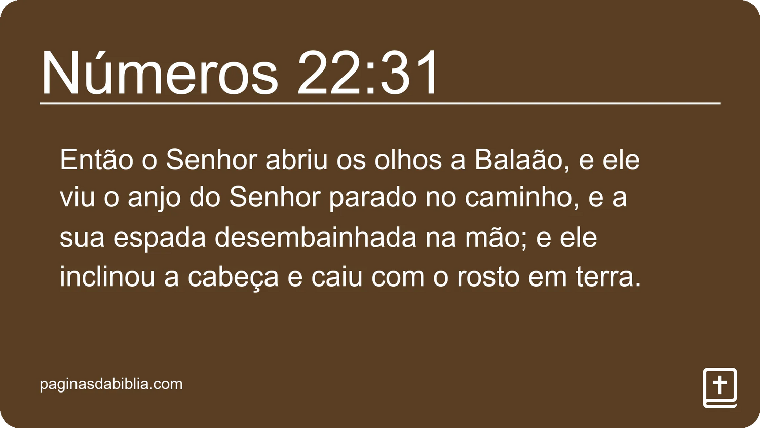 Números 22:31