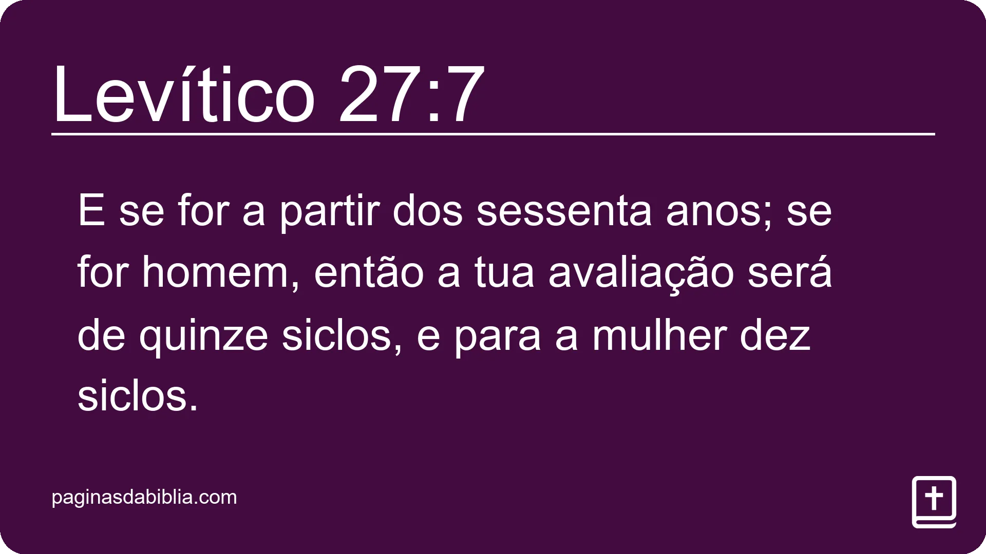 Levítico 27:7