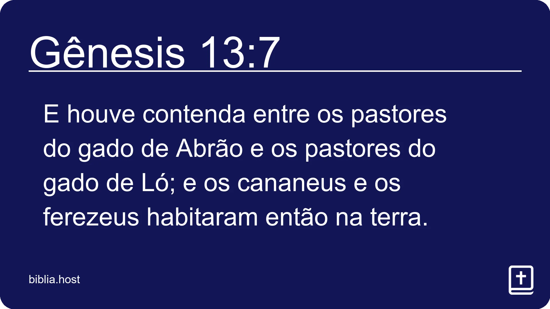 Gênesis 13:7