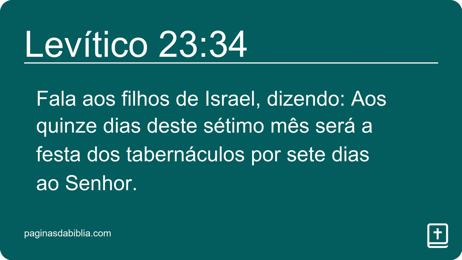 Levítico 23:34