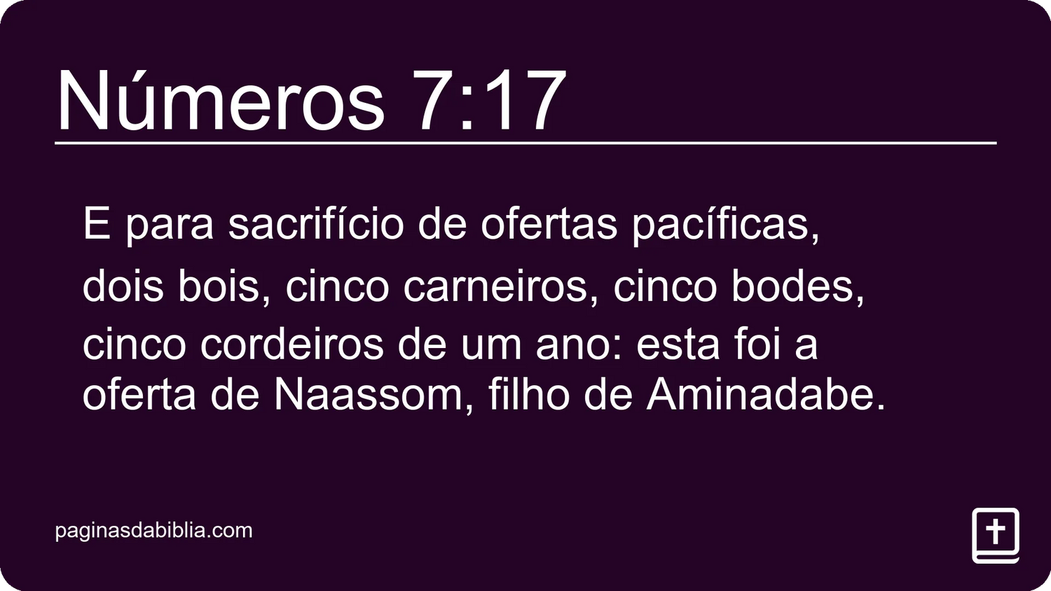 Números 7:17