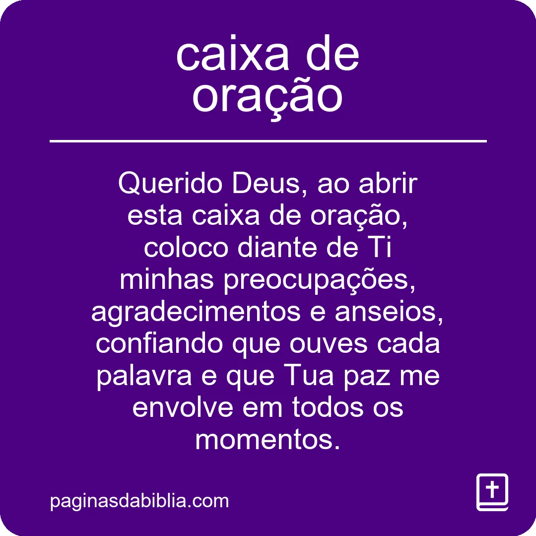 caixa de oração