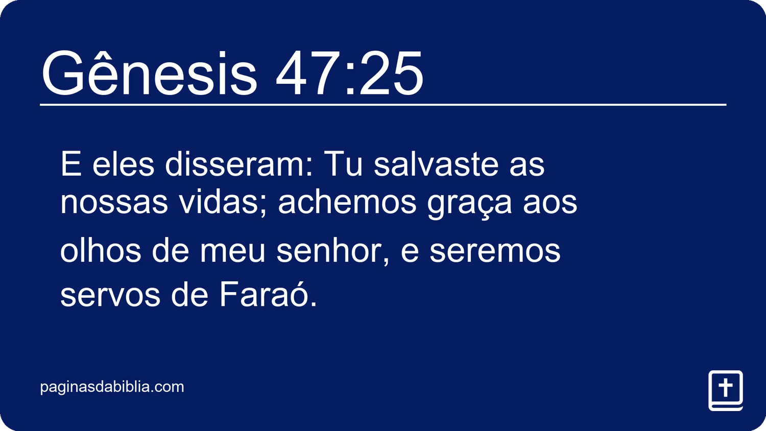 Gênesis 47:25