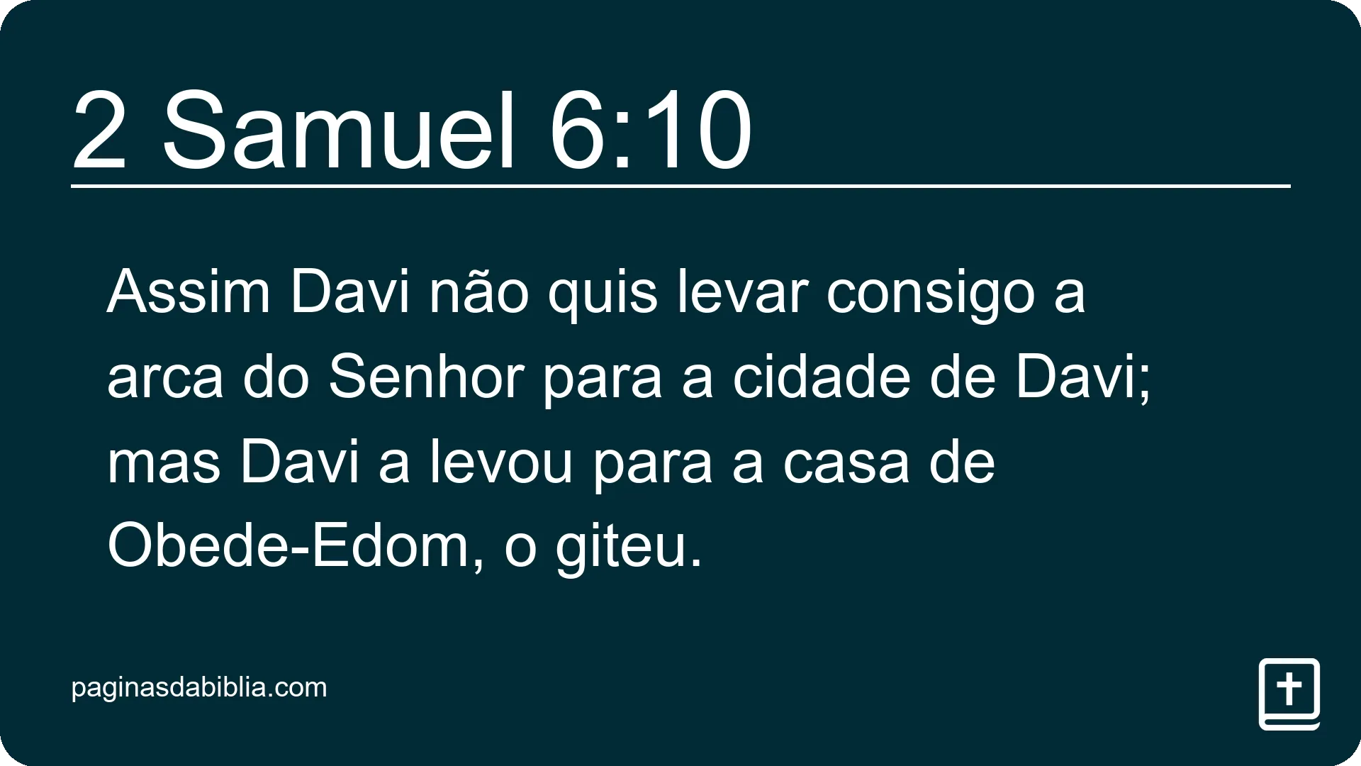 2 Samuel 6:10