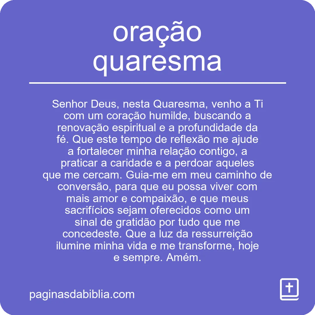 oração quaresma