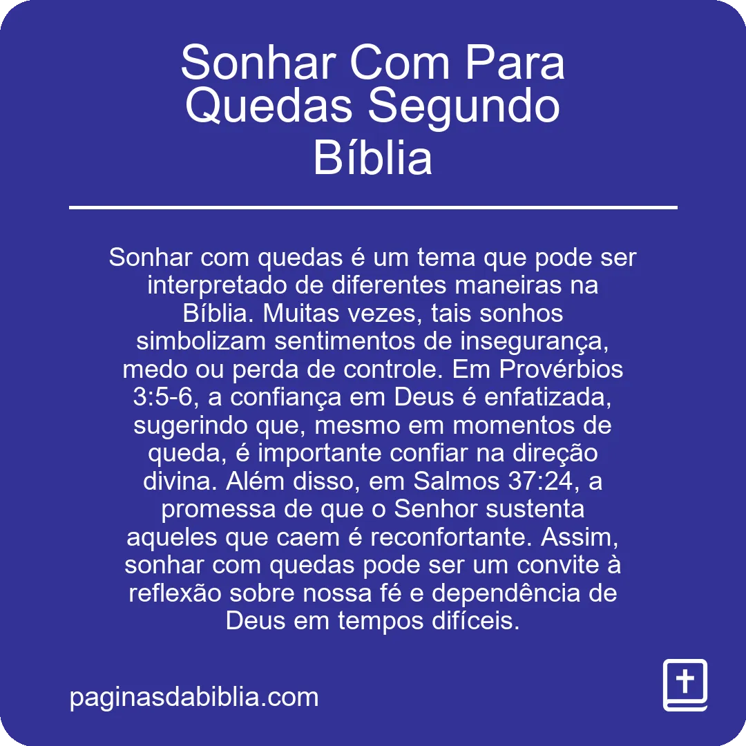 Sonhar Com Para Quedas Segundo Bíblia