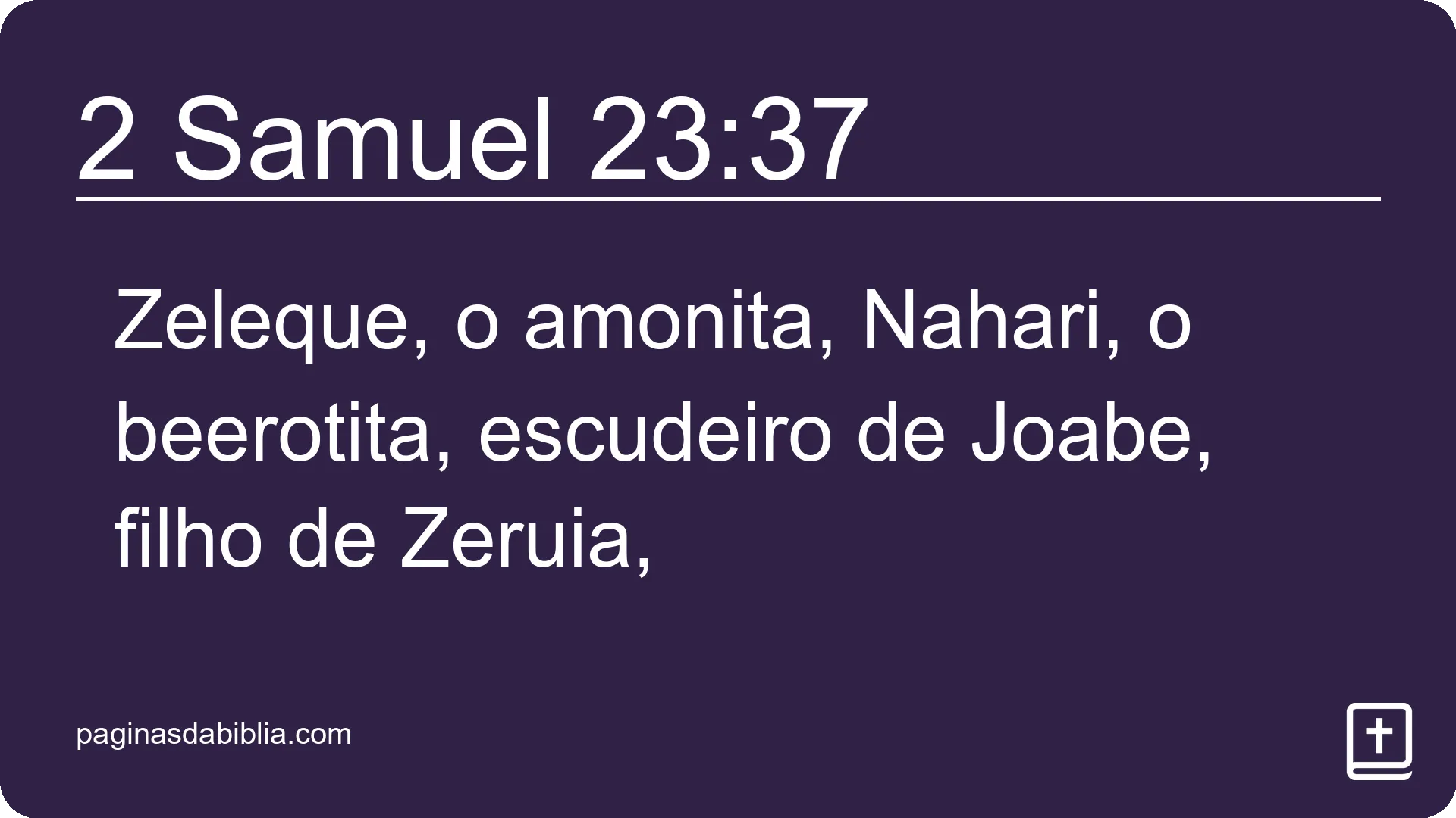 2 Samuel 23:37