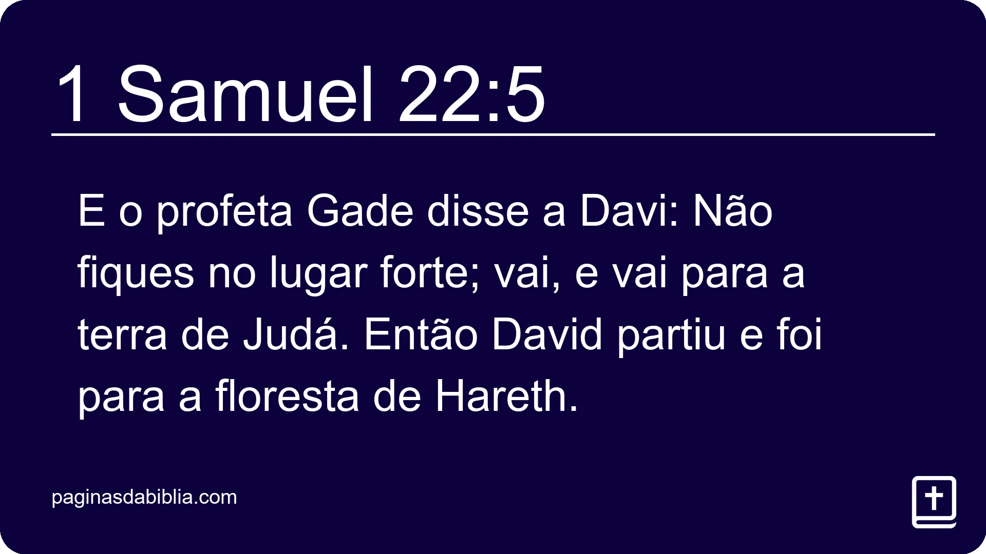 1 Samuel 22:5