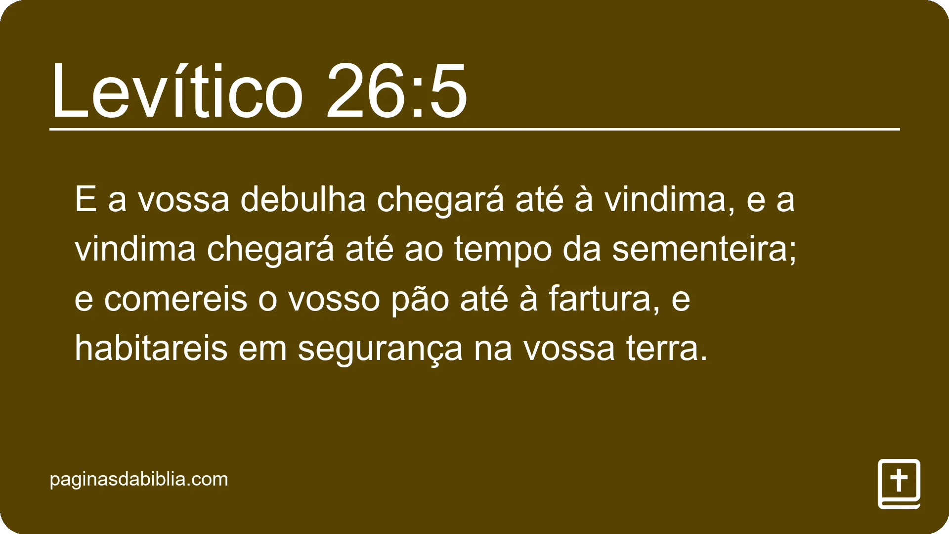 Levítico 26:5