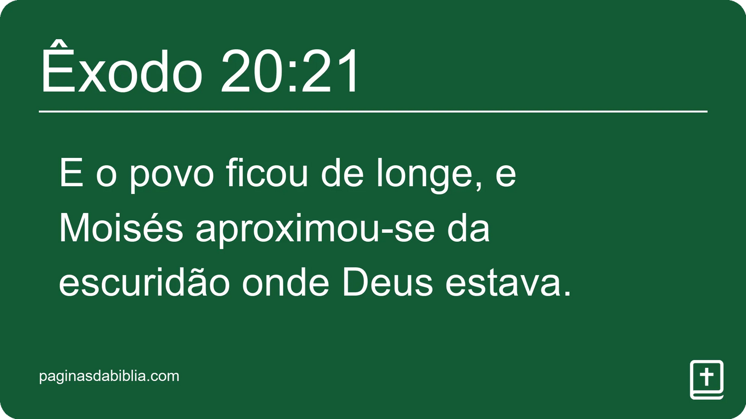 Êxodo 20:21