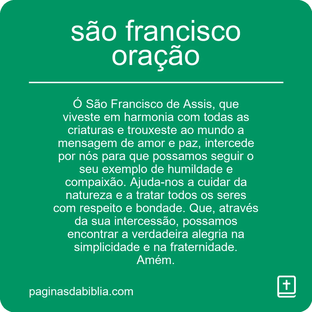 são francisco oração