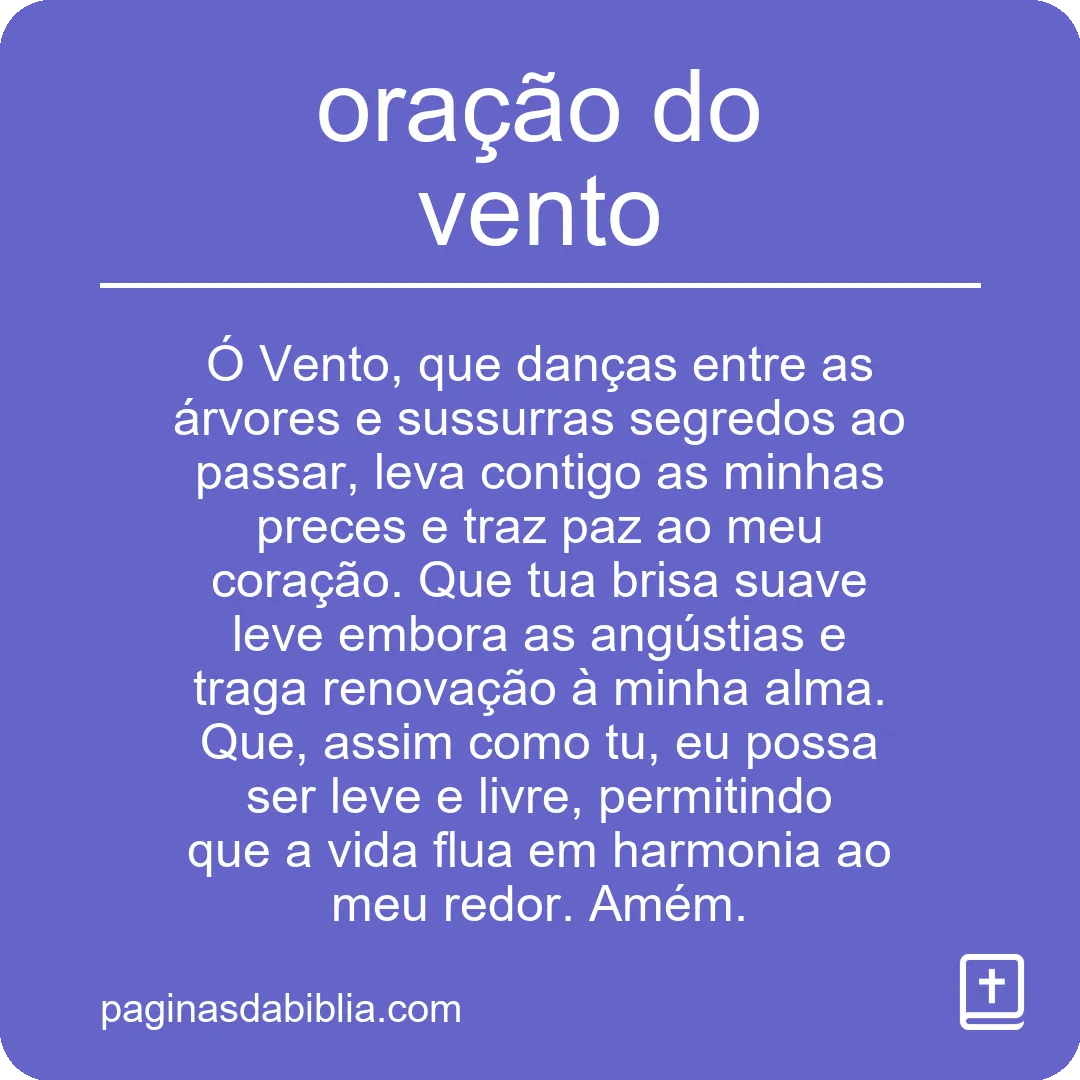 oração do vento