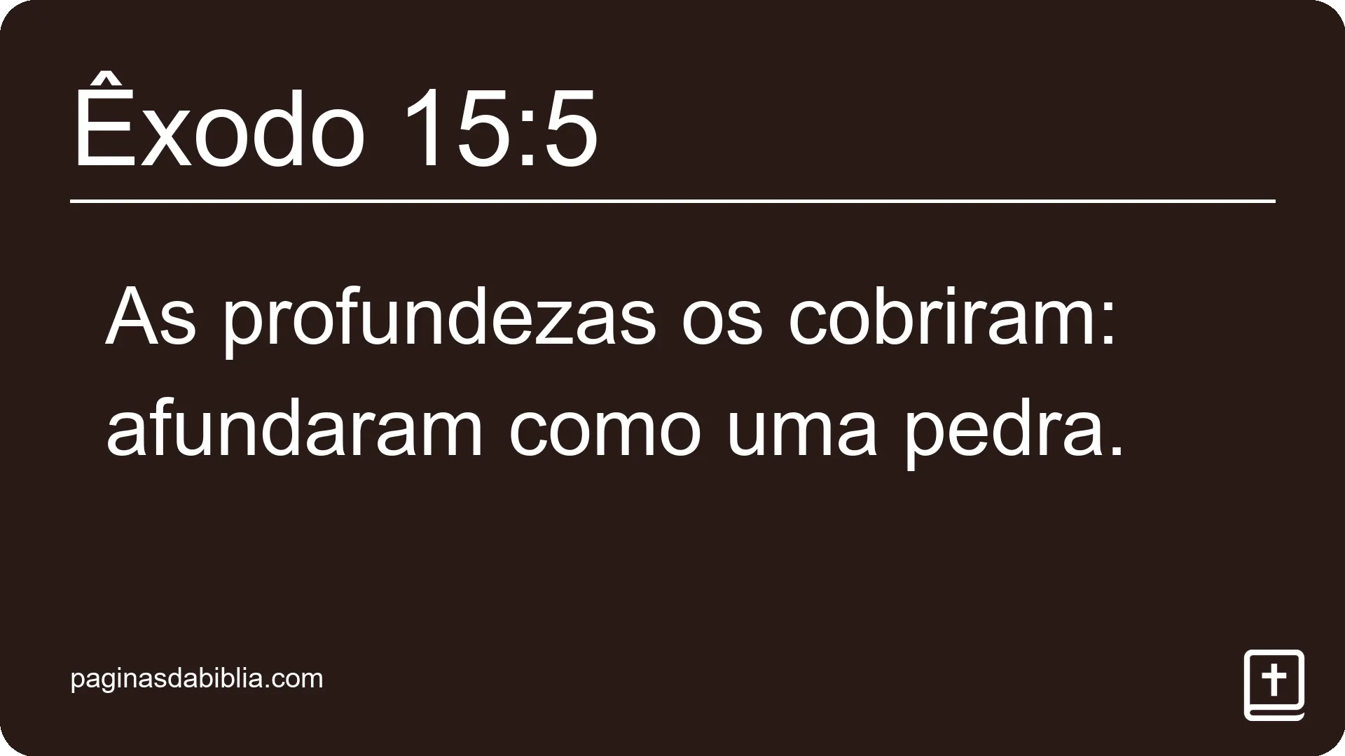 Êxodo 15:5