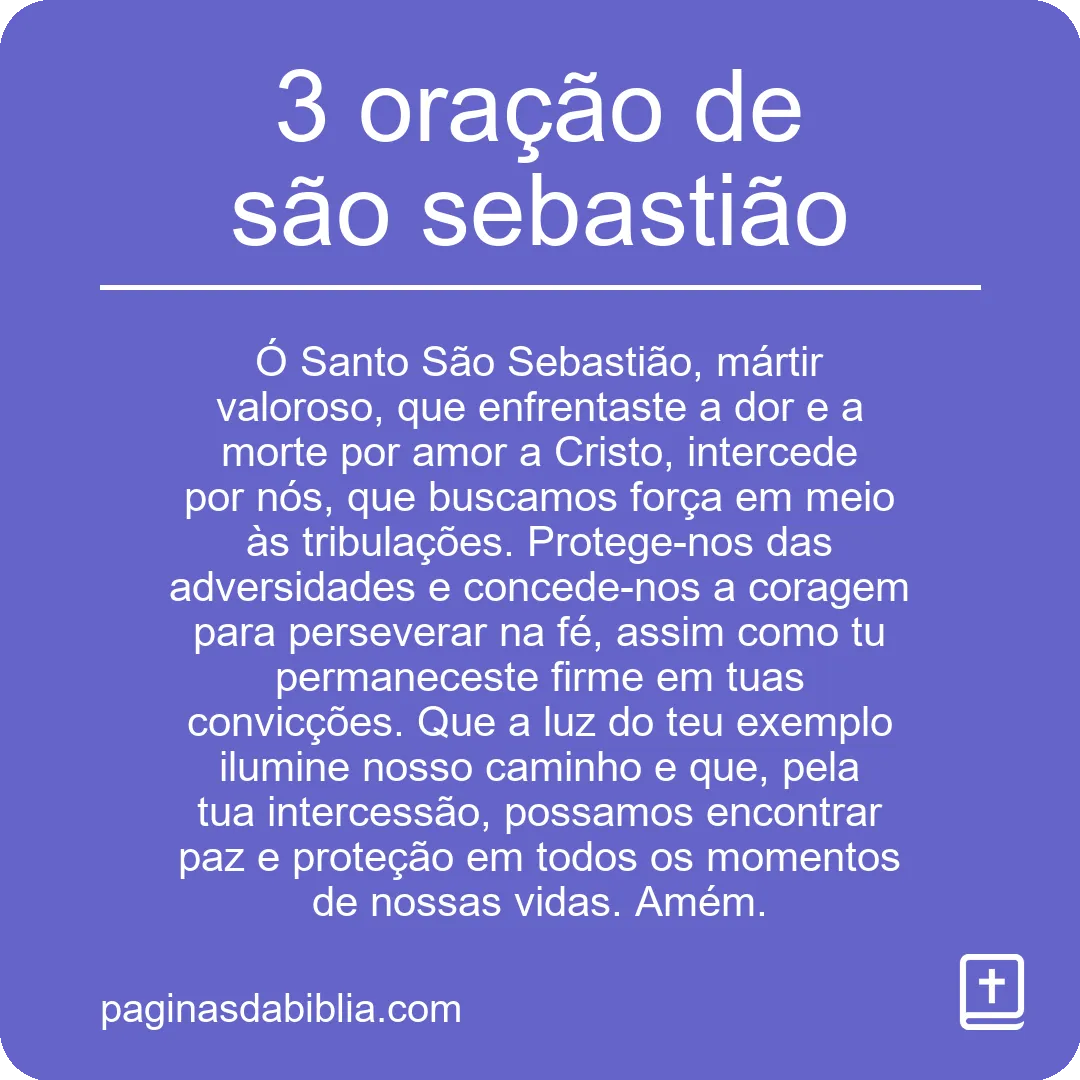 3 oração de são sebastião