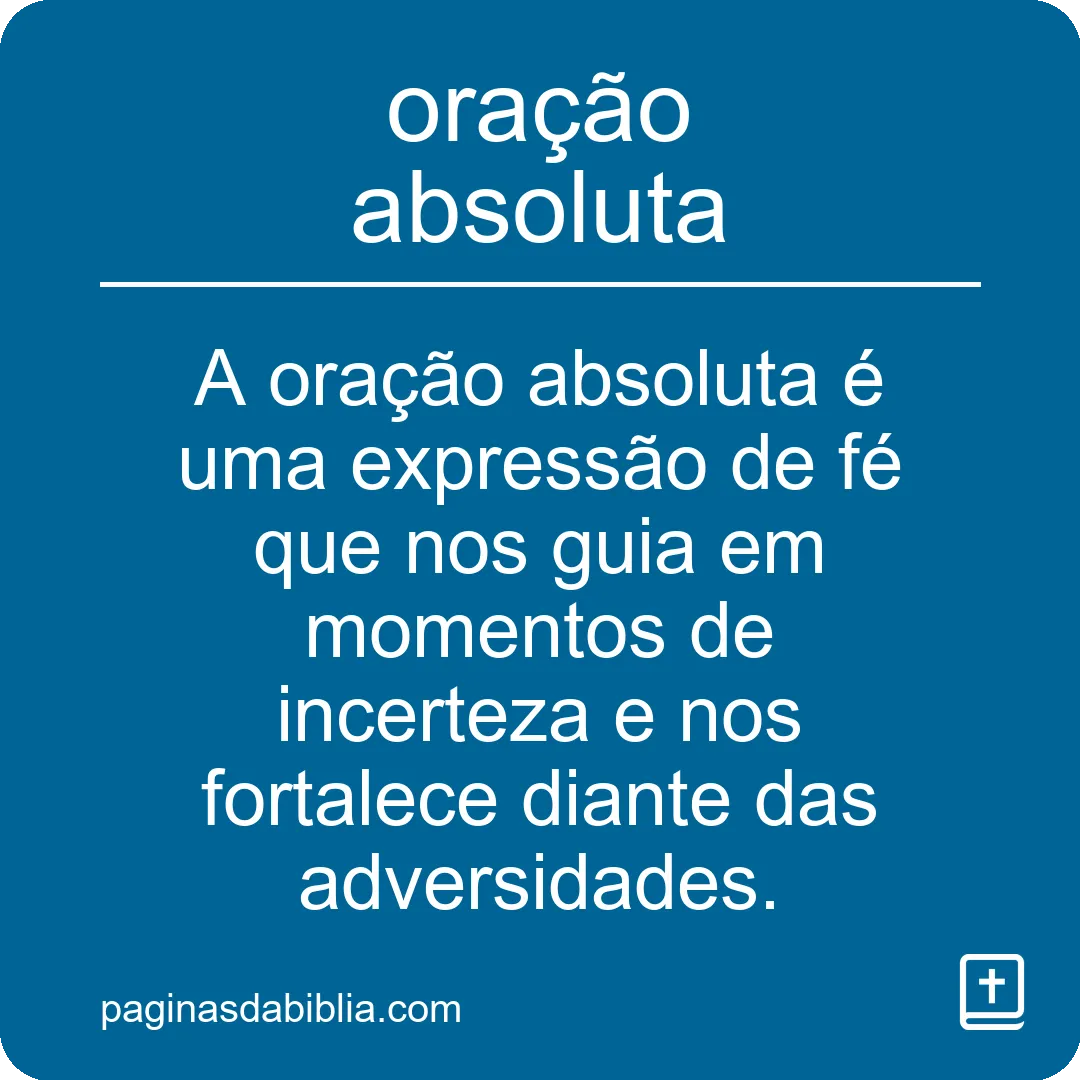 oração absoluta