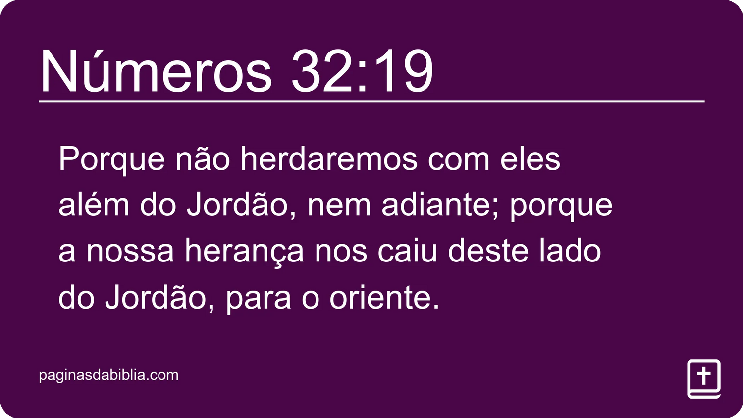 Números 32:19