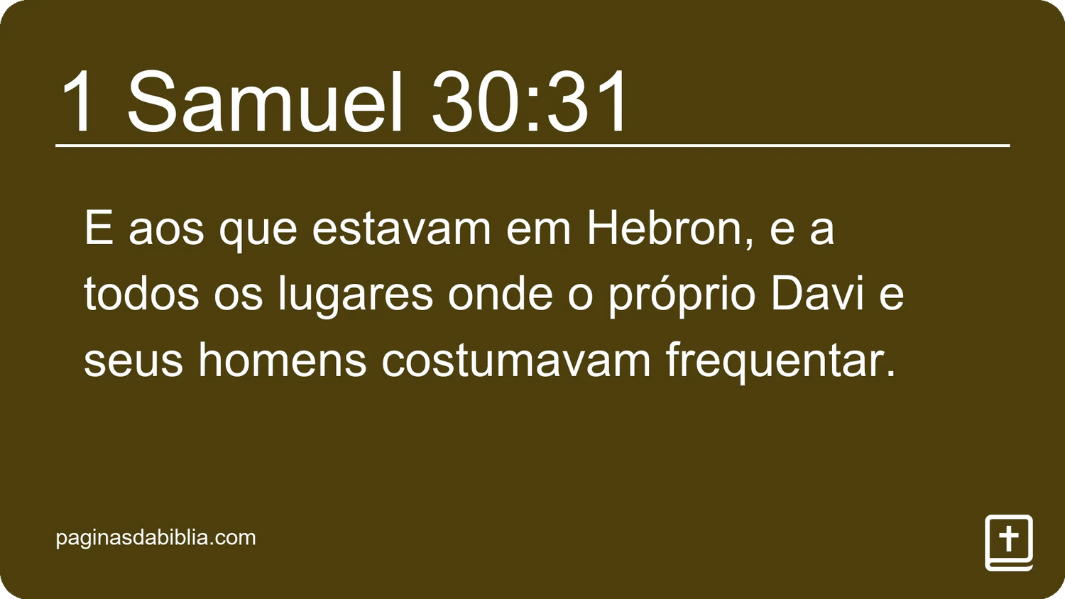 1 Samuel 30:31