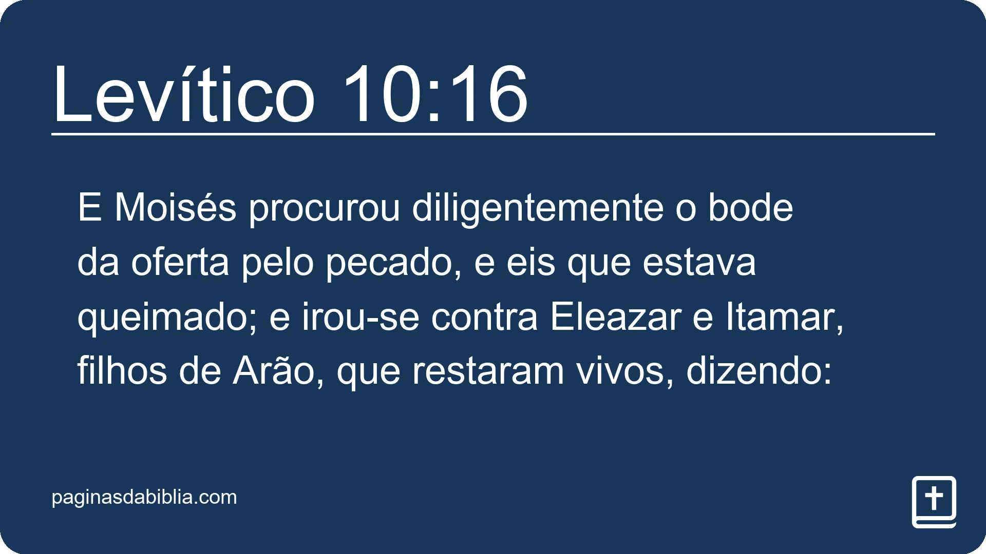 Levítico 10:16