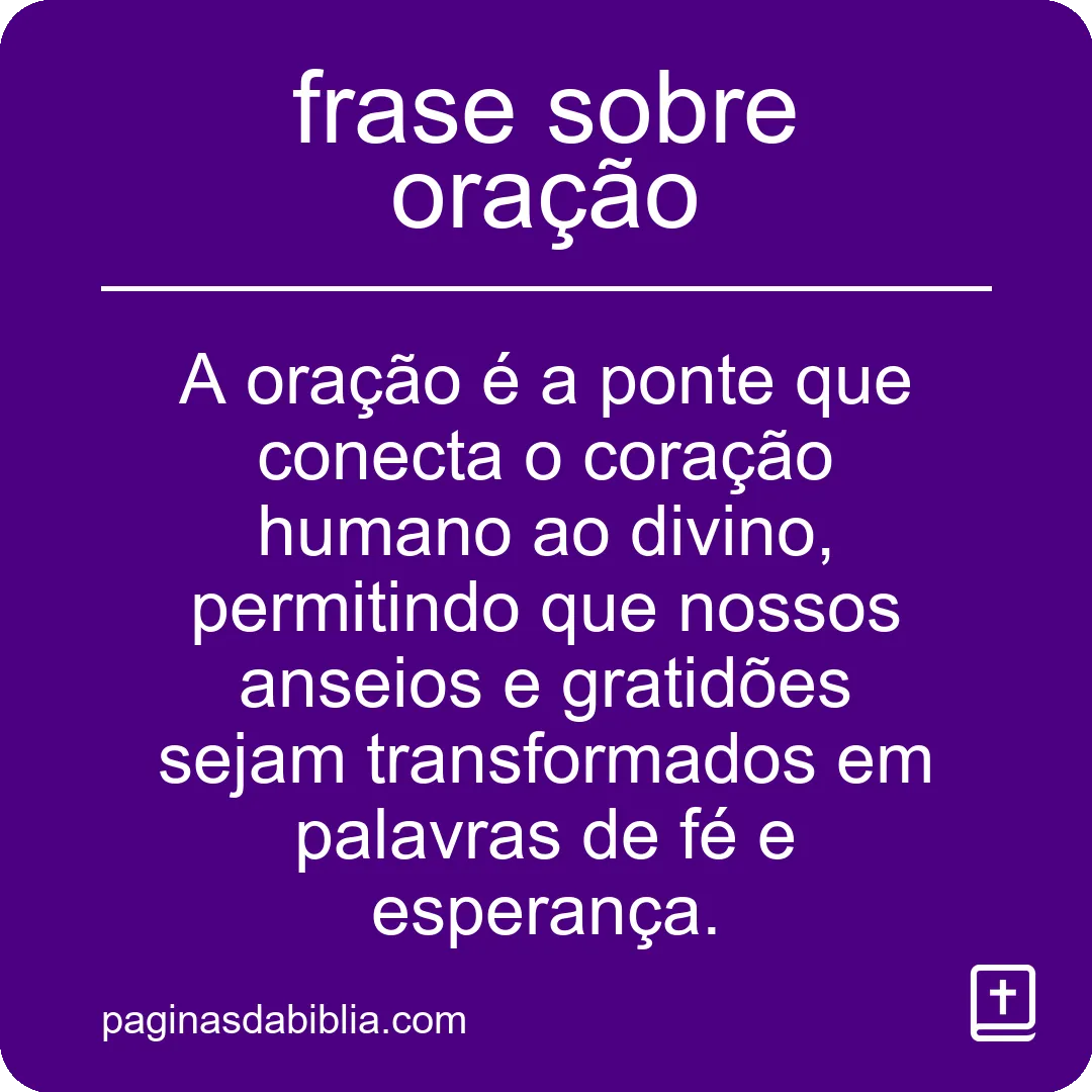 frase sobre oração