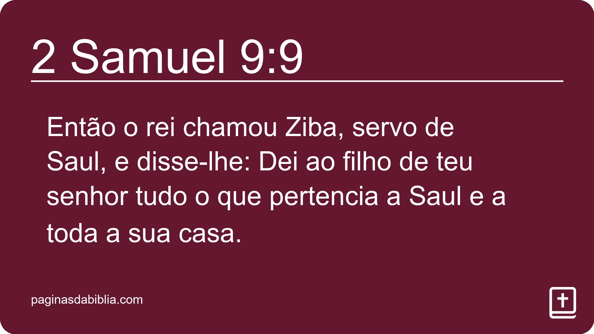 2 Samuel 9:9