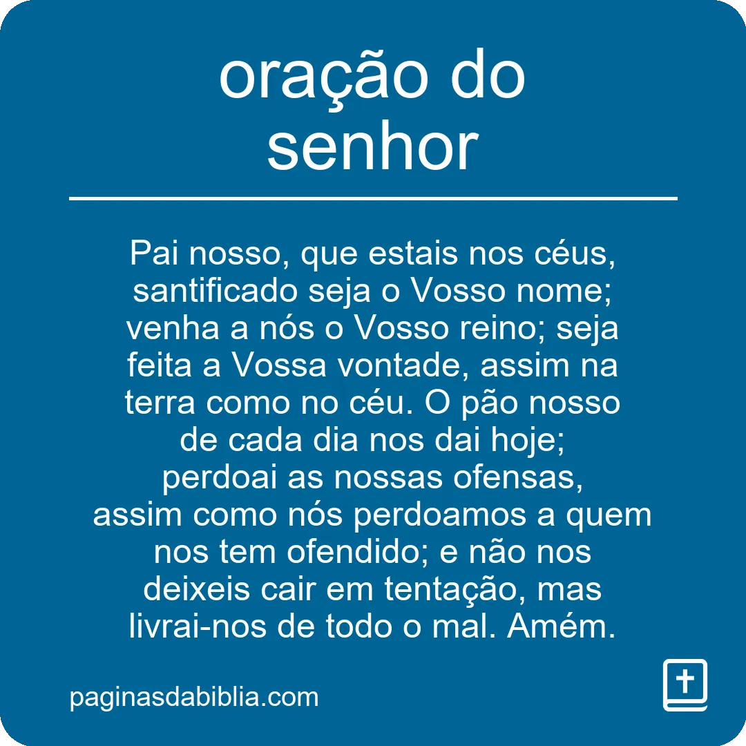 oração do senhor