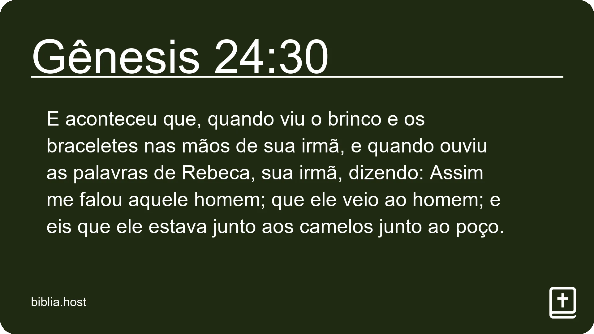 Gênesis 24:30