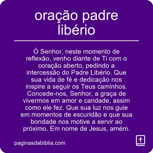 oração padre libério