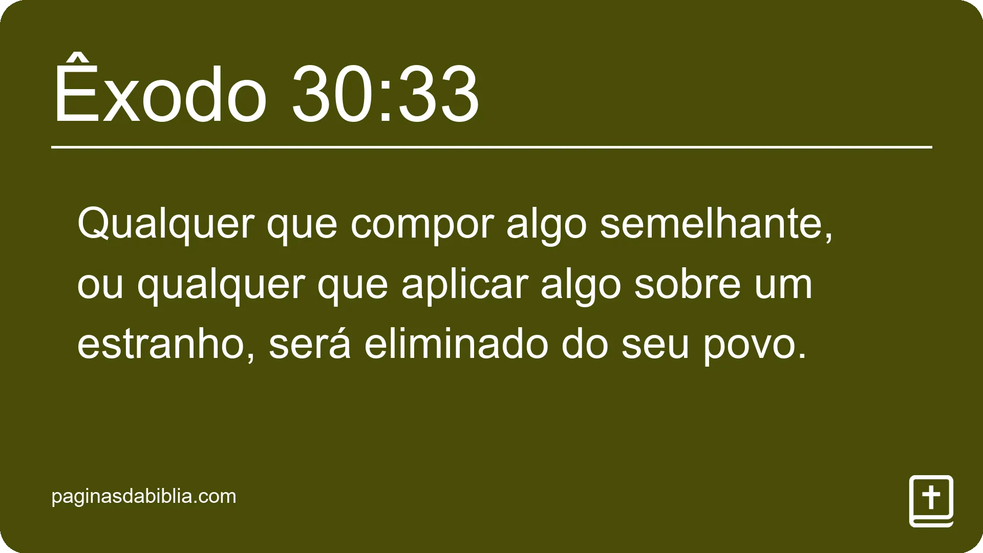 Êxodo 30:33