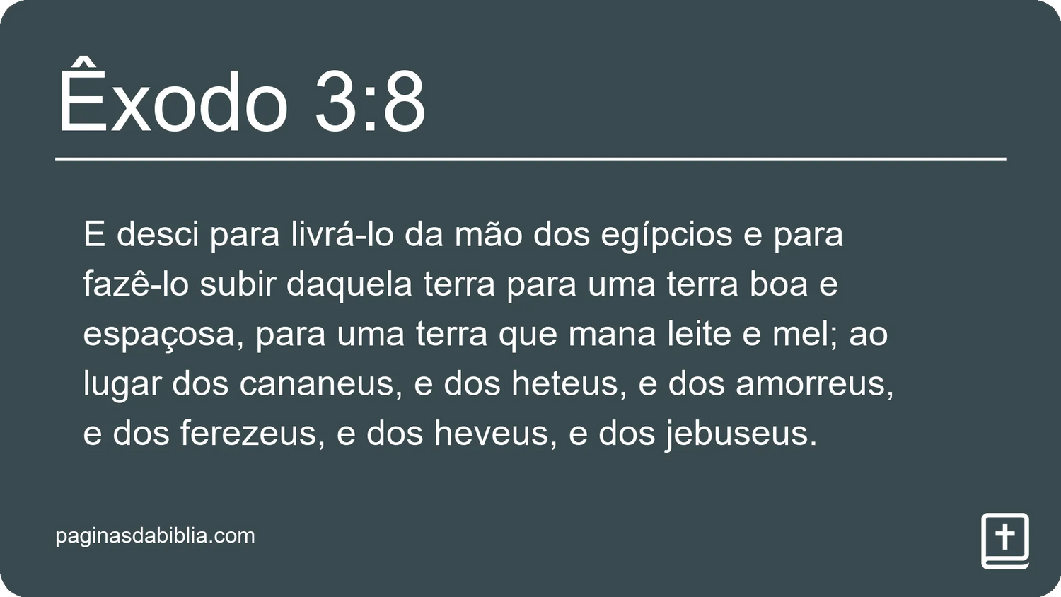 Êxodo 3:8