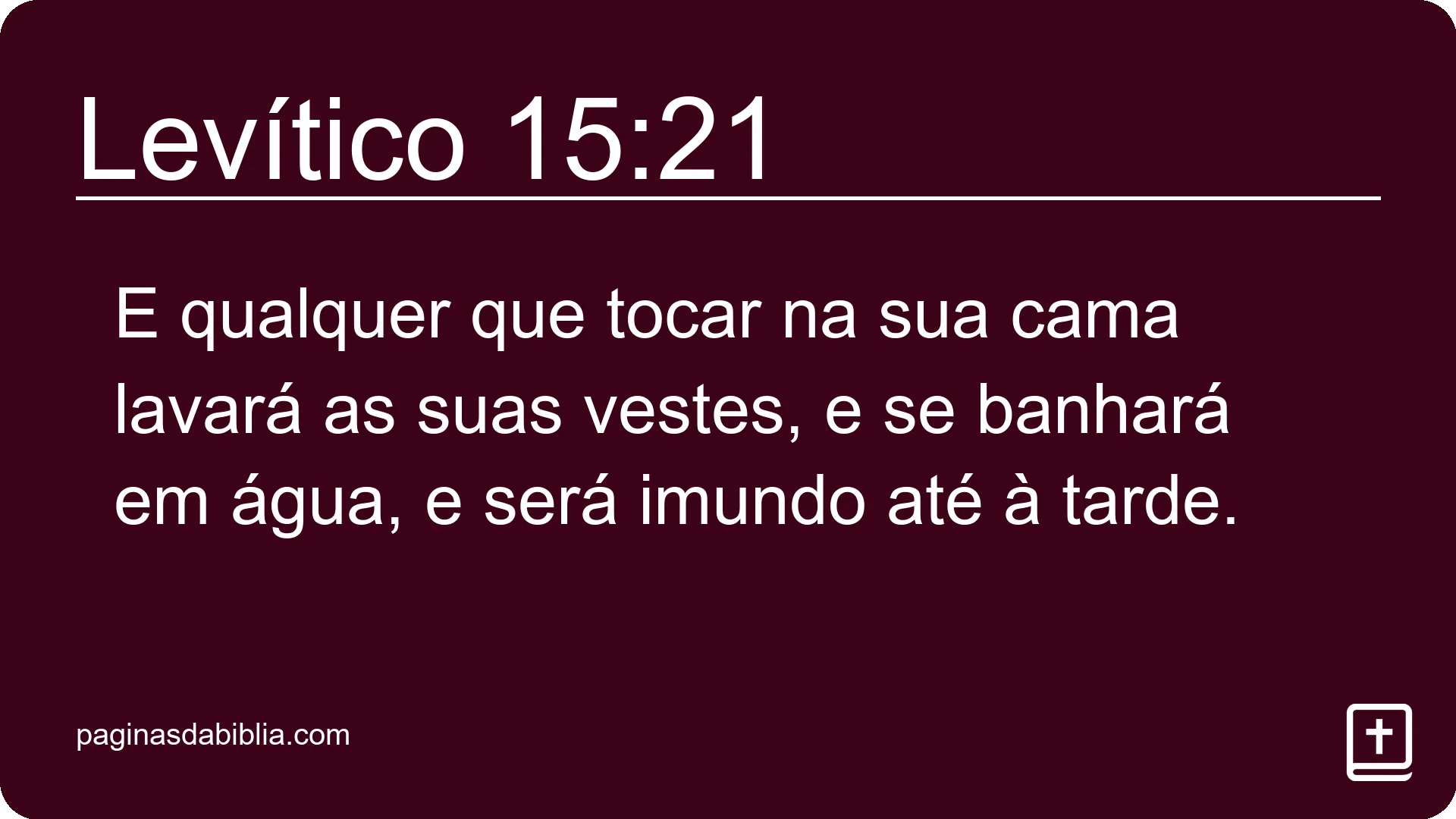 Levítico 15:21