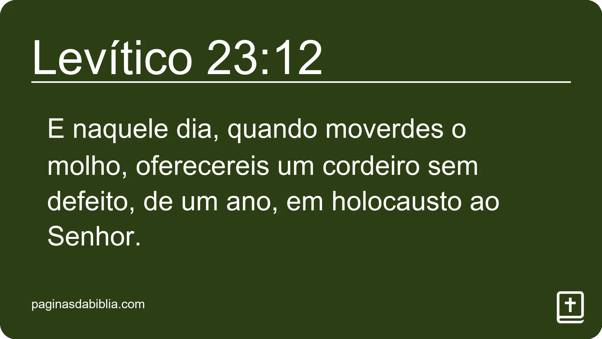 Levítico 23:12