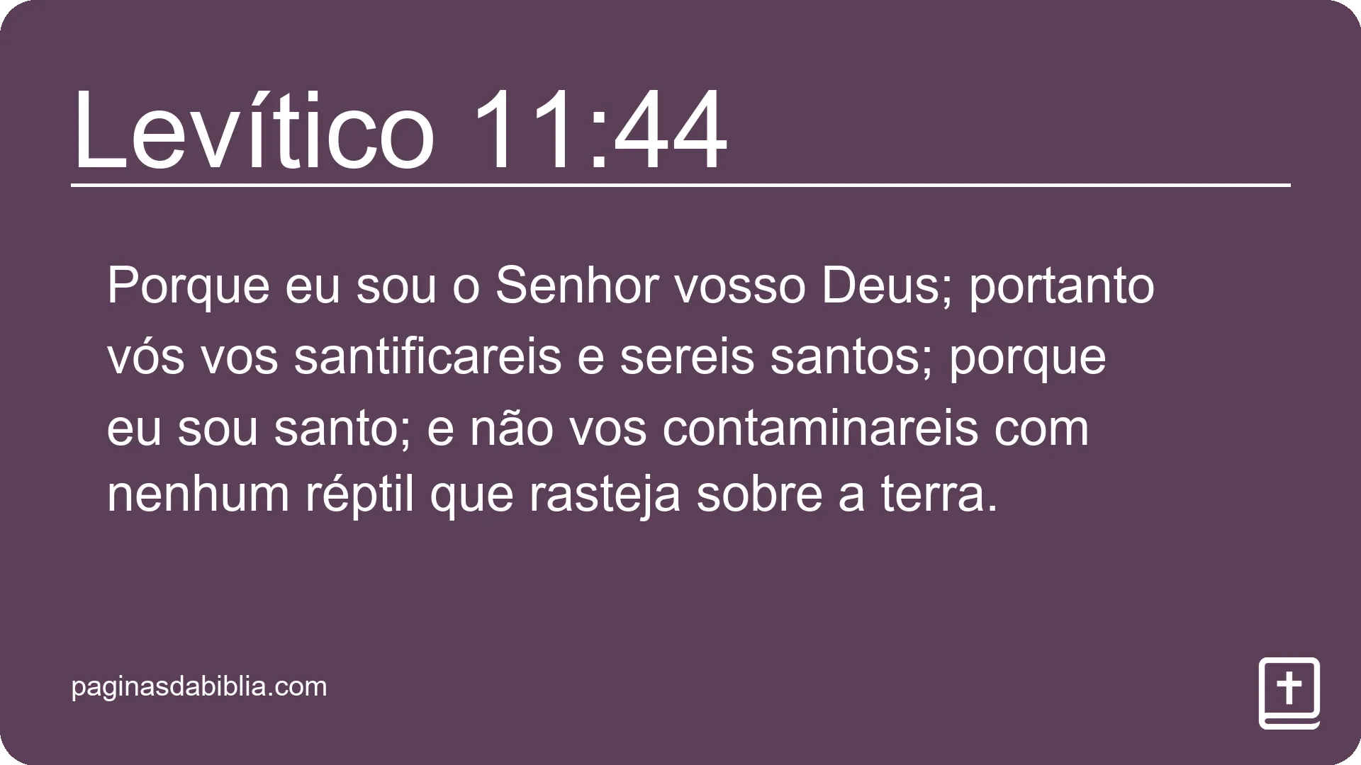 Levítico 11:44