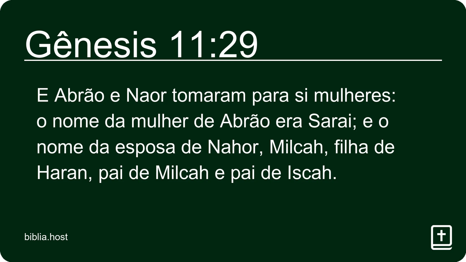 Gênesis 11:29