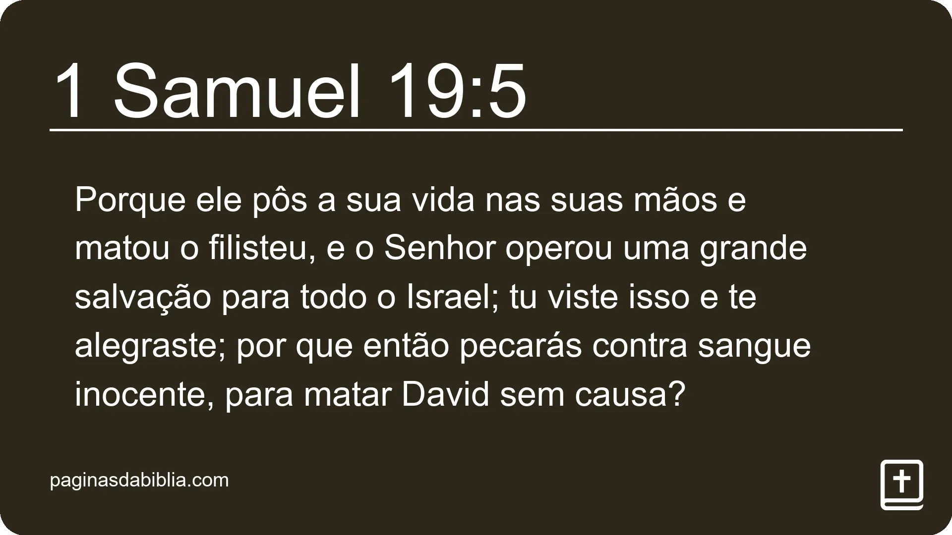 1 Samuel 19:5