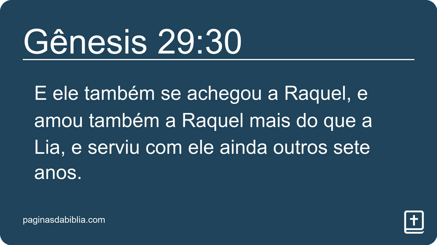 Gênesis 29:30