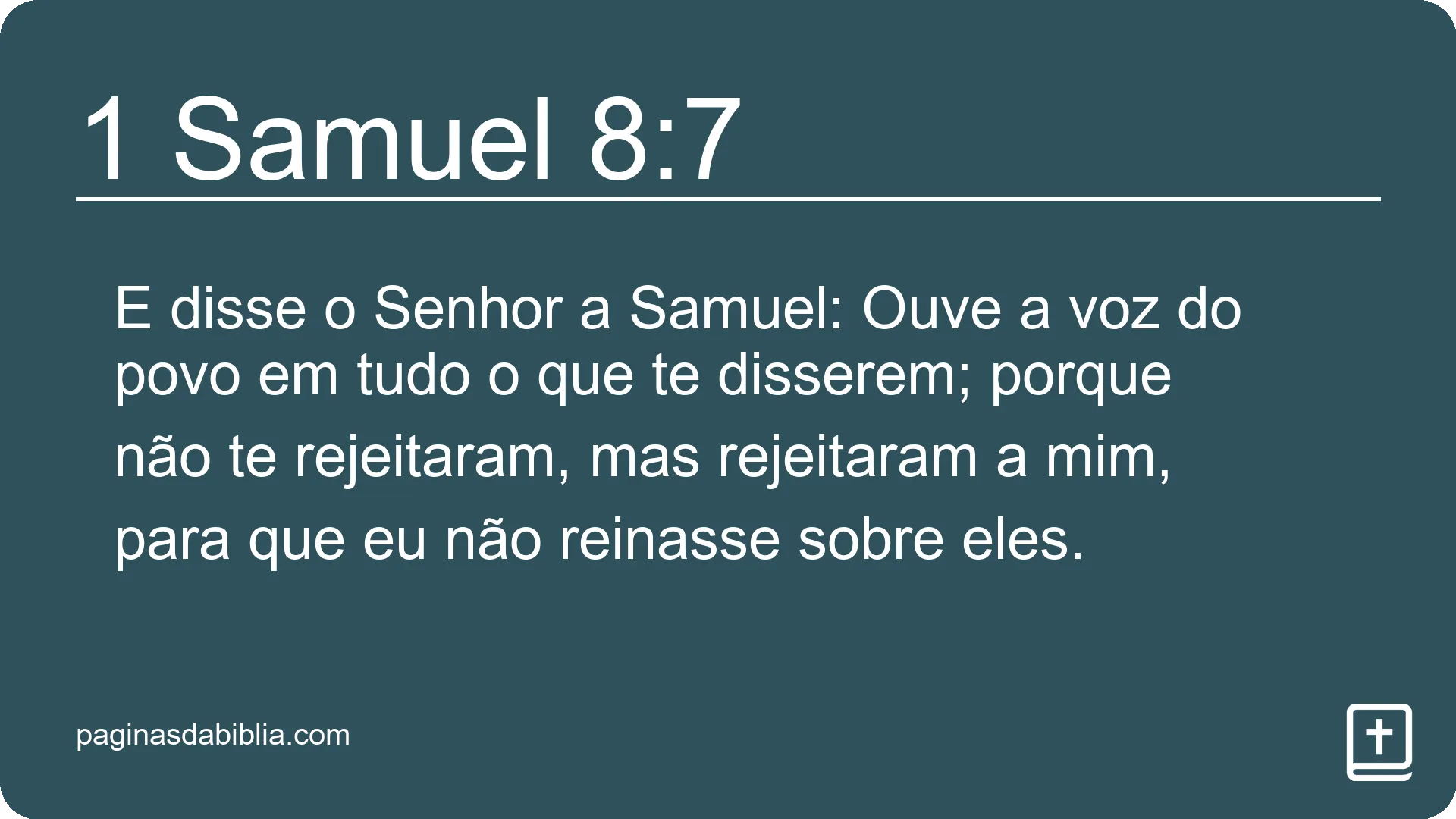 1 Samuel 8:7