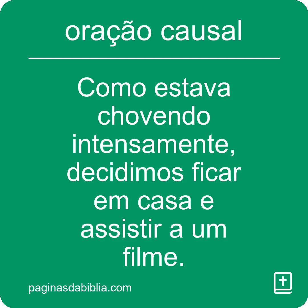 oração causal