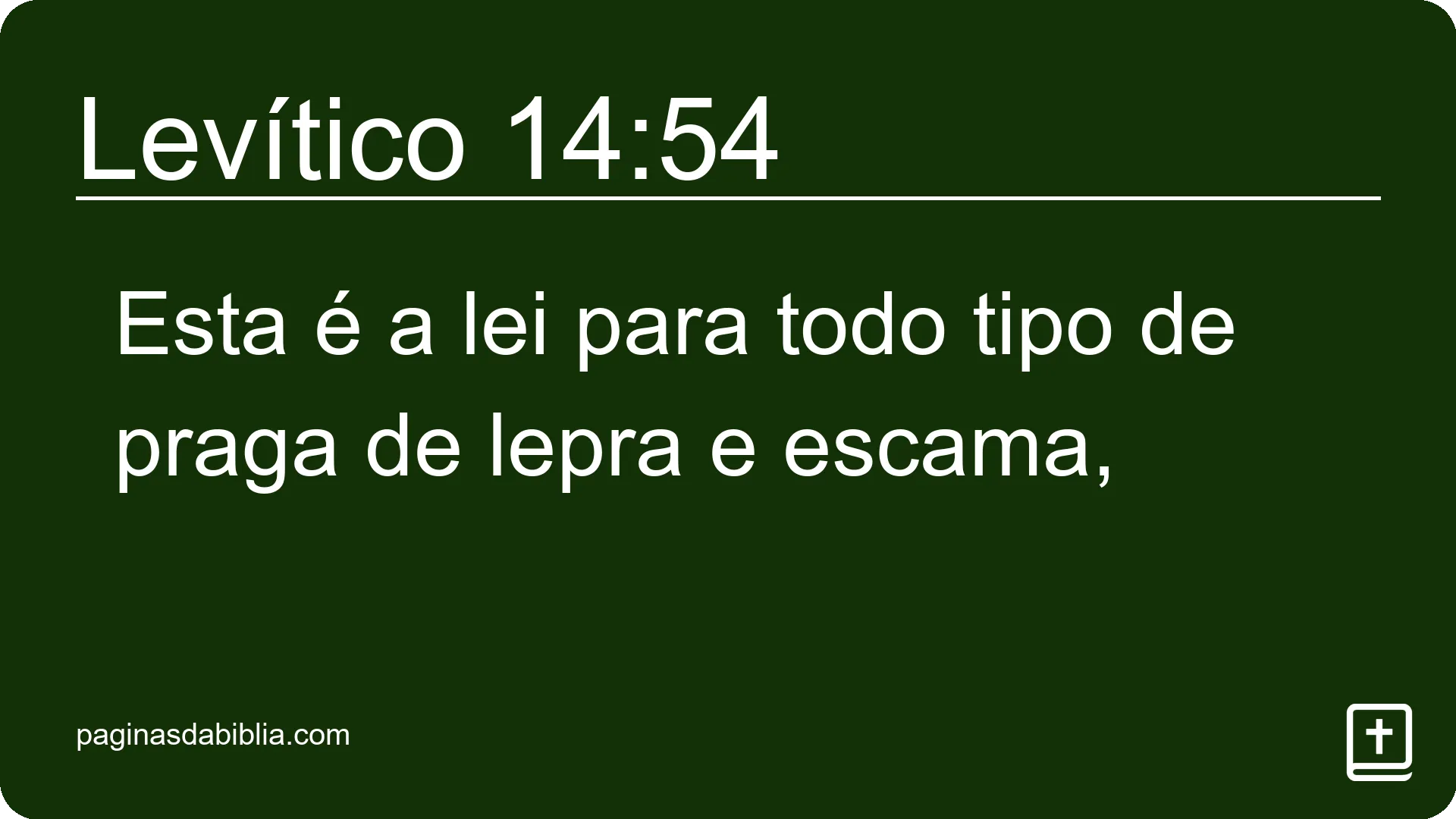 Levítico 14:54