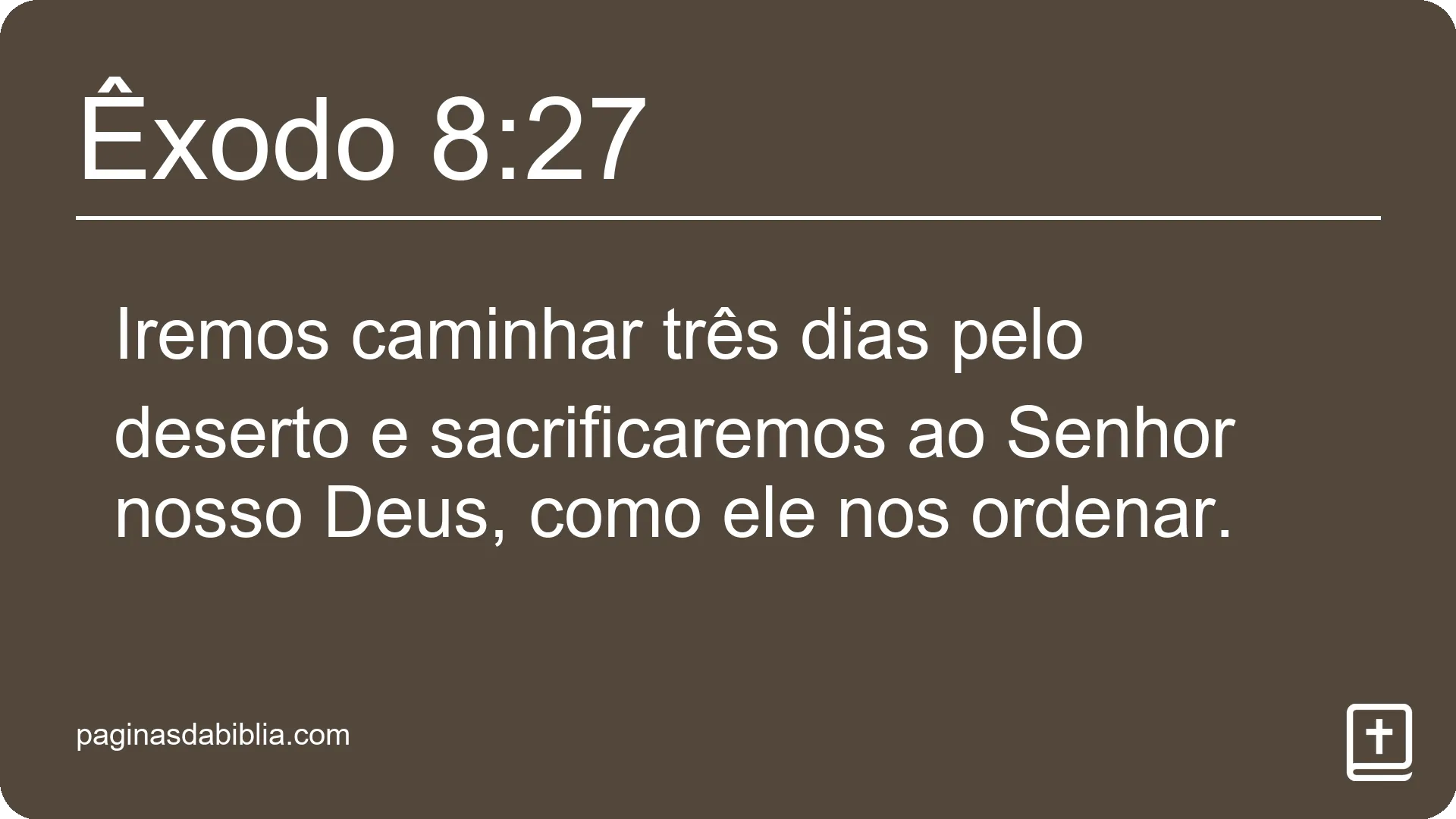 Êxodo 8:27