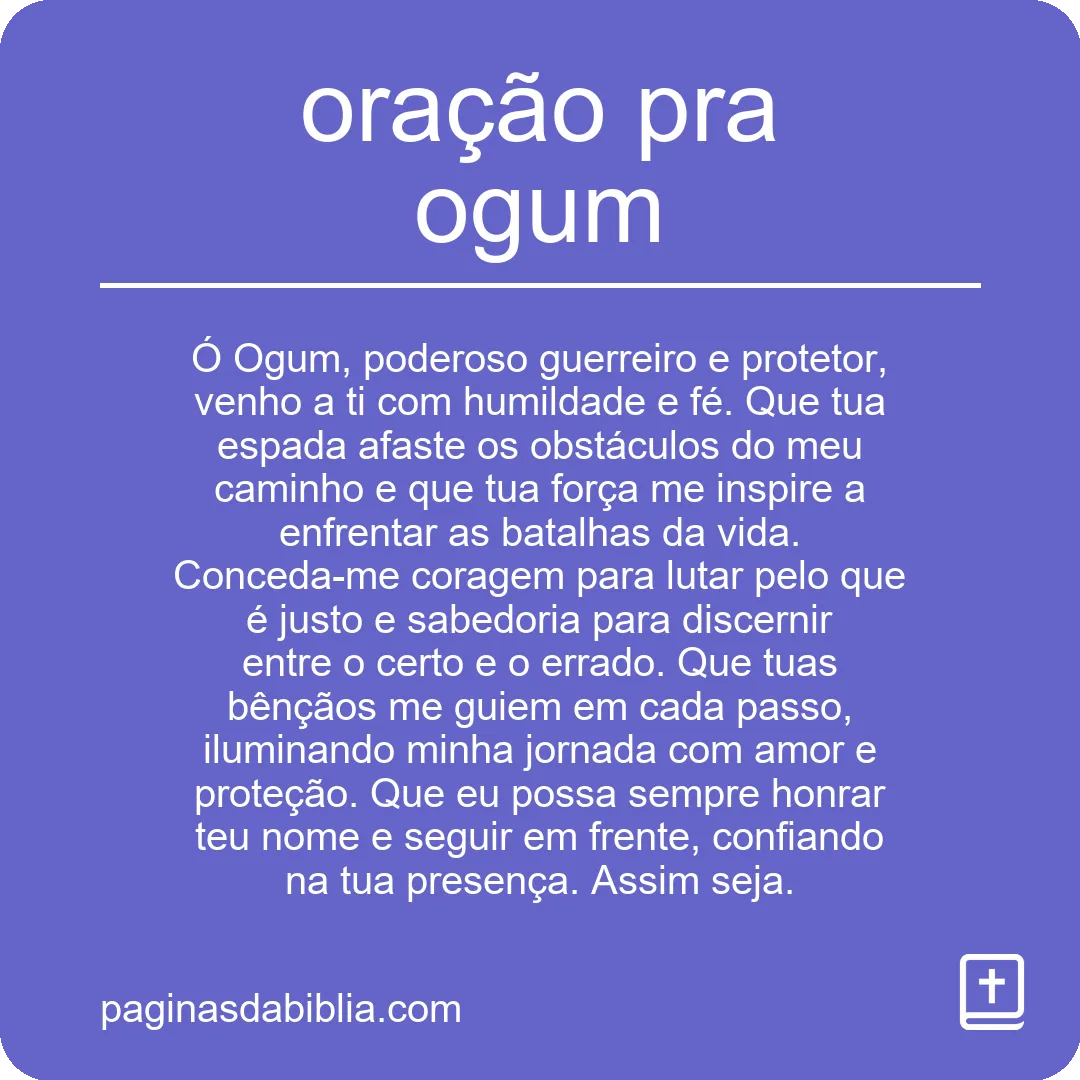 oração pra ogum